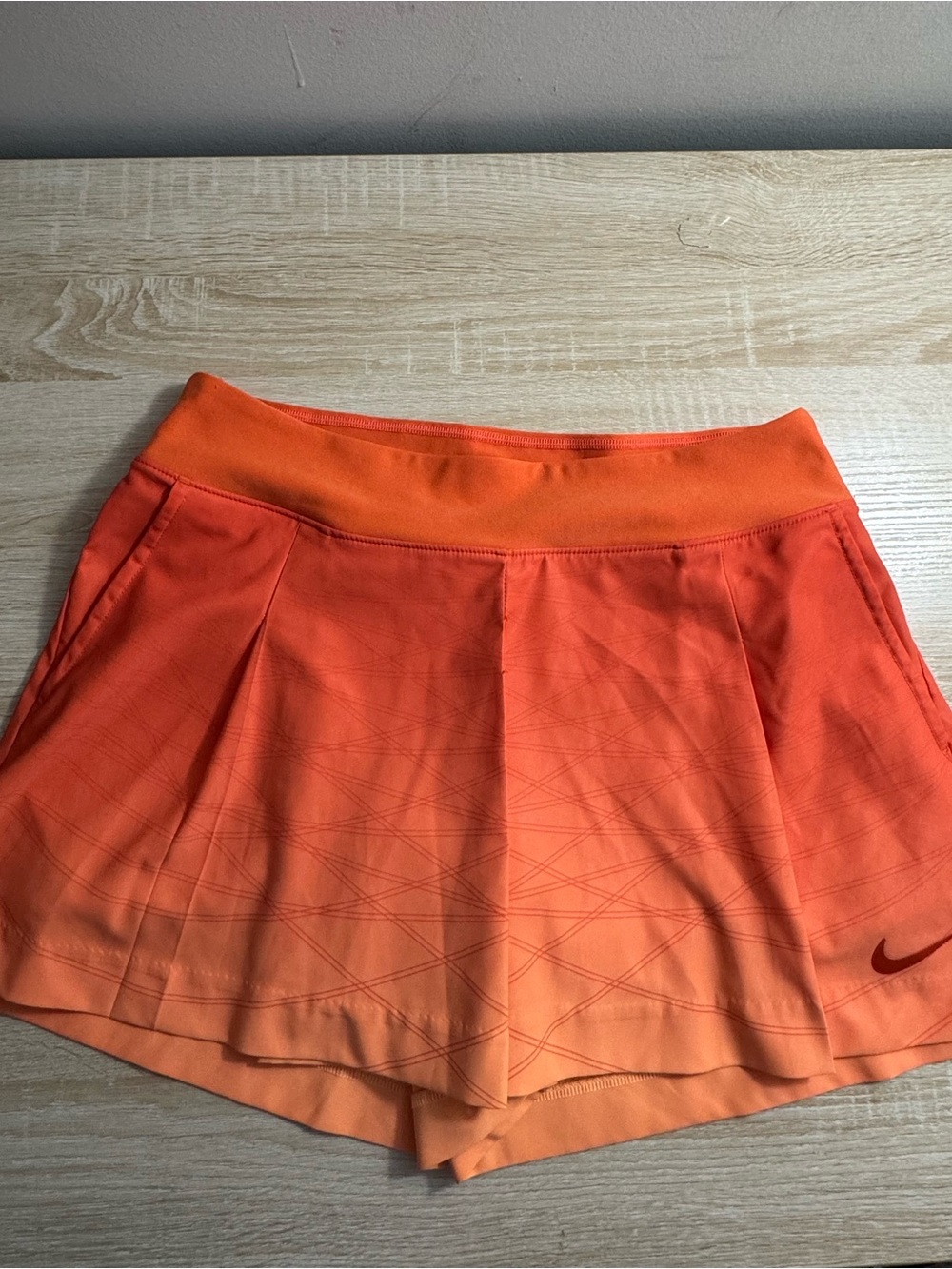 Nike Orange Gradient Skirted Athletic Shorts